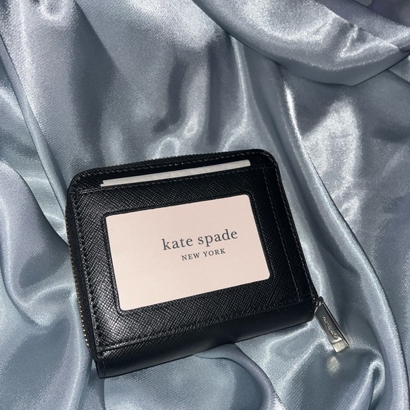 New Kate Spade Staci Zip Bifold
Wallet Saffiano Black Leather - Picture 14 of 16